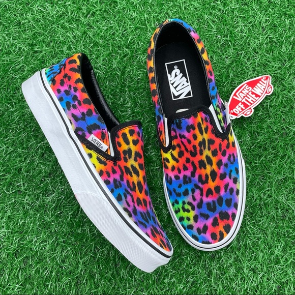 Vans Shoes - Vans Classic Slip On Leopard Rainbow